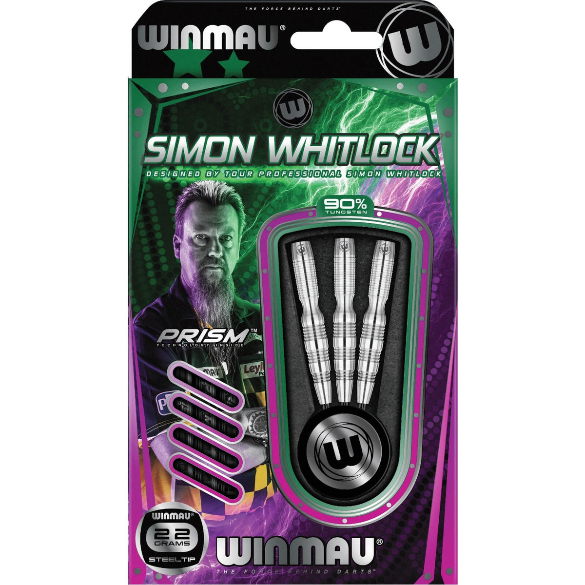 Darts - Winmau - Simon Whitlock Darts - Steel Tip - 90% Tungsten - 22g 24g 