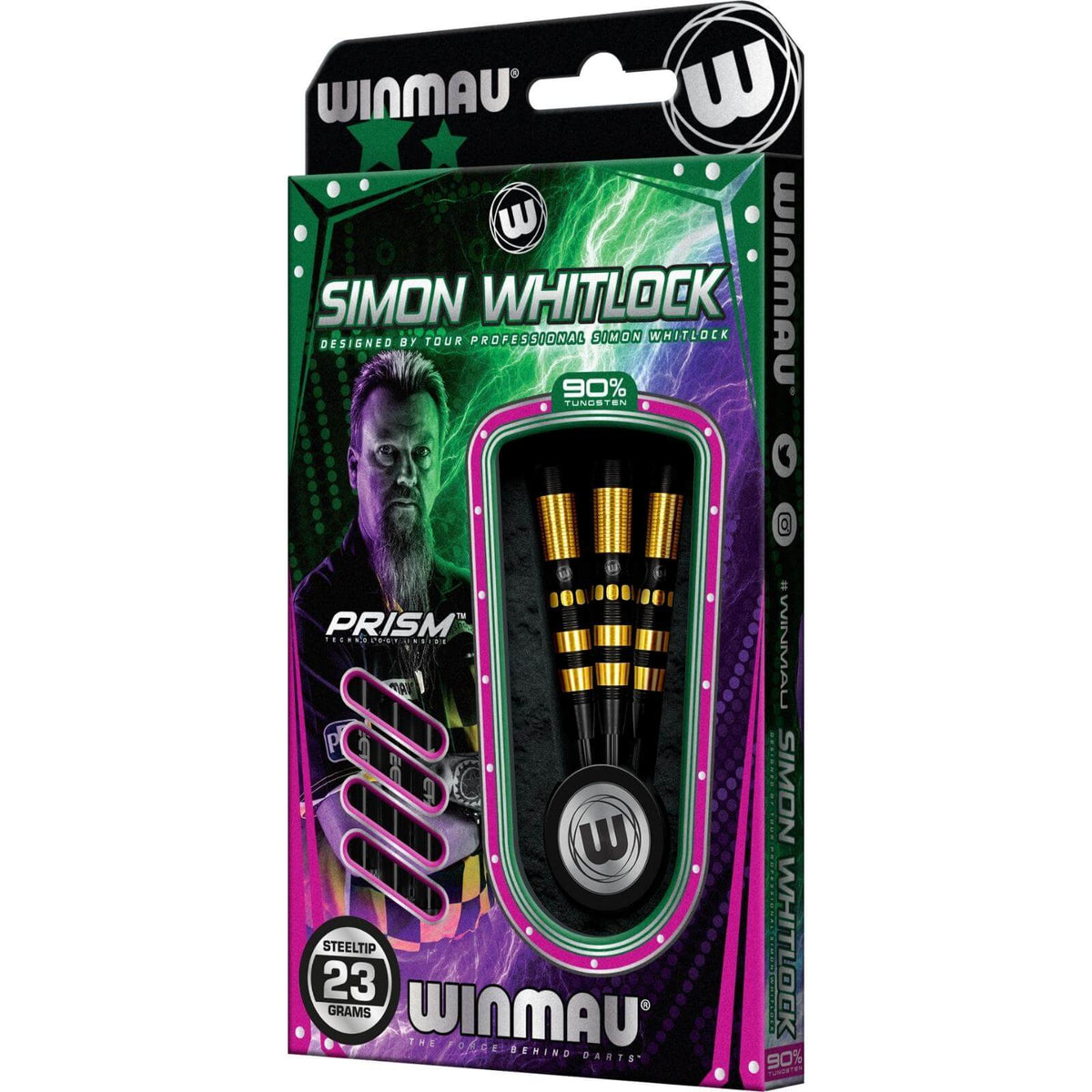 Darts - Winmau - Simon Whitlock Onyx AU Darts - Steel Tip - 90% Tungsten - 21g 23g 