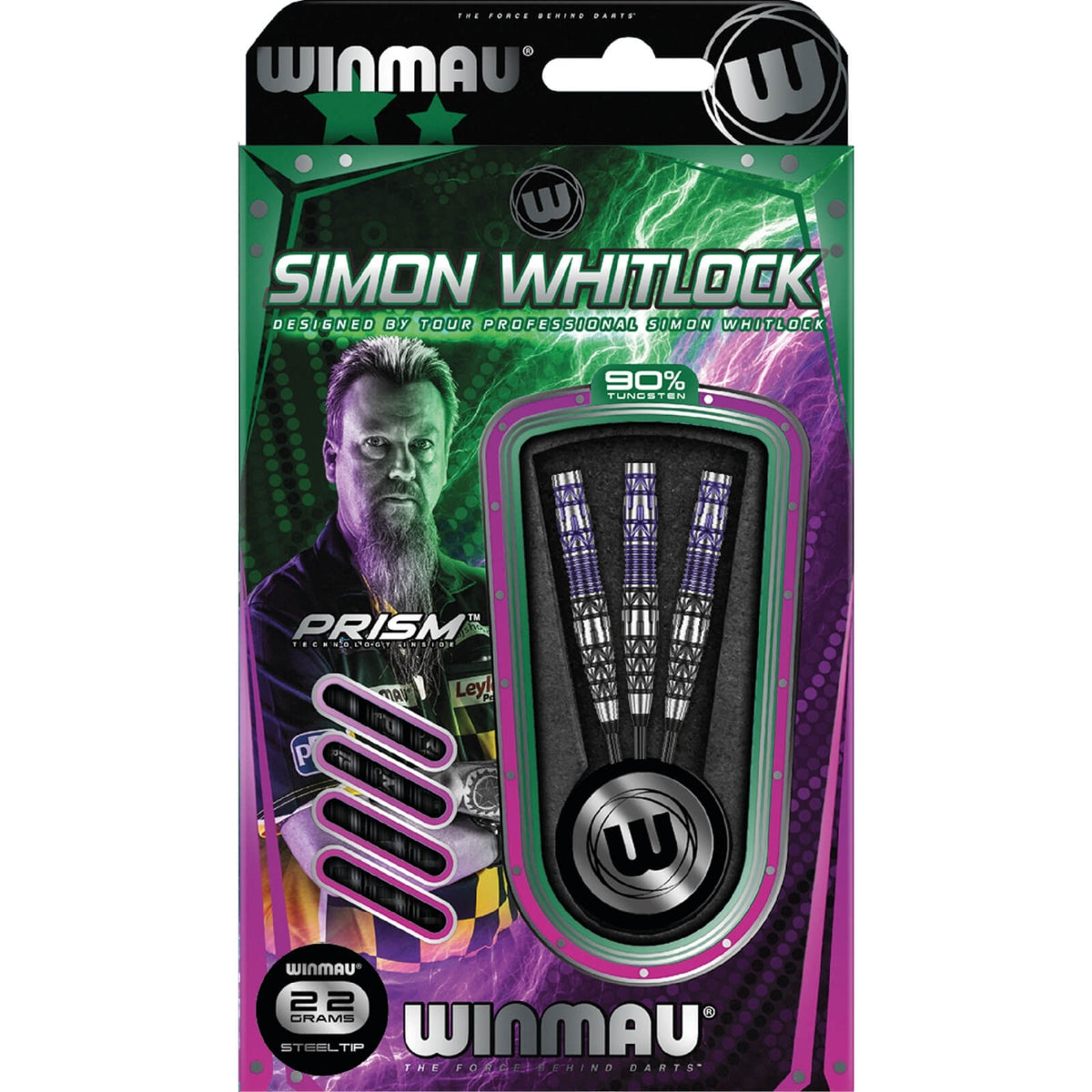 Darts - Winmau - Simon Whitlock Special Edition Darts - Steel Tip - 90% Tungsten - 22g 24g 