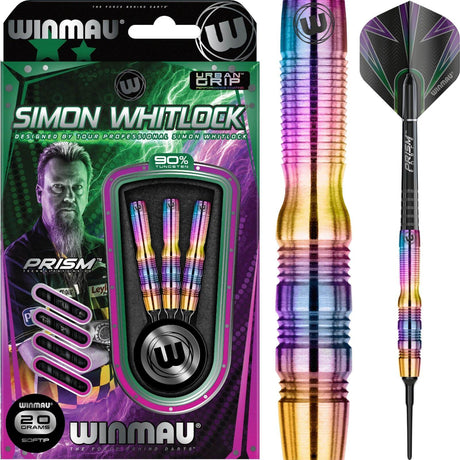 Winmau - Simon Whitlock Urban Grip Darts - Soft Tip - 90% Tungsten - 20g -
