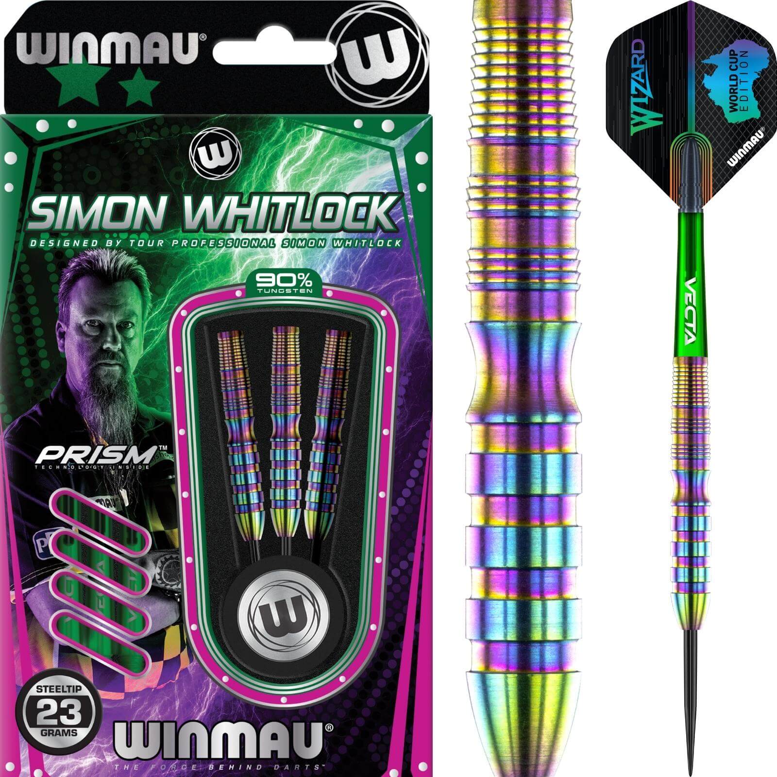 Darts - Winmau - Simon Whitlock World Cup Darts - Steel Tip - 90% Tungsten - 22g 23g 24g 