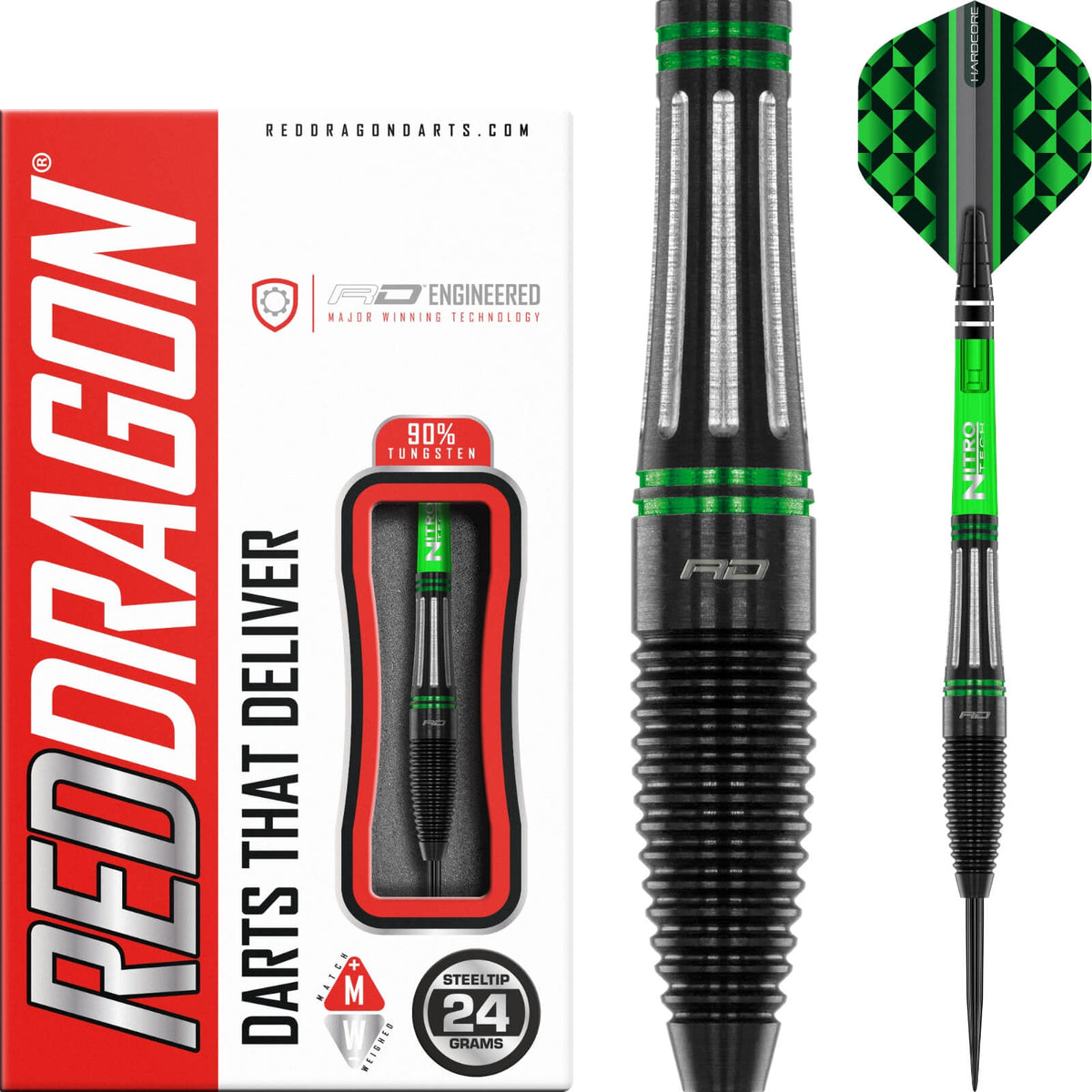 Darts - Red Dragon - Slipstream Darts - Steel Tip - 90% Tungsten - 22g 24g 26g 