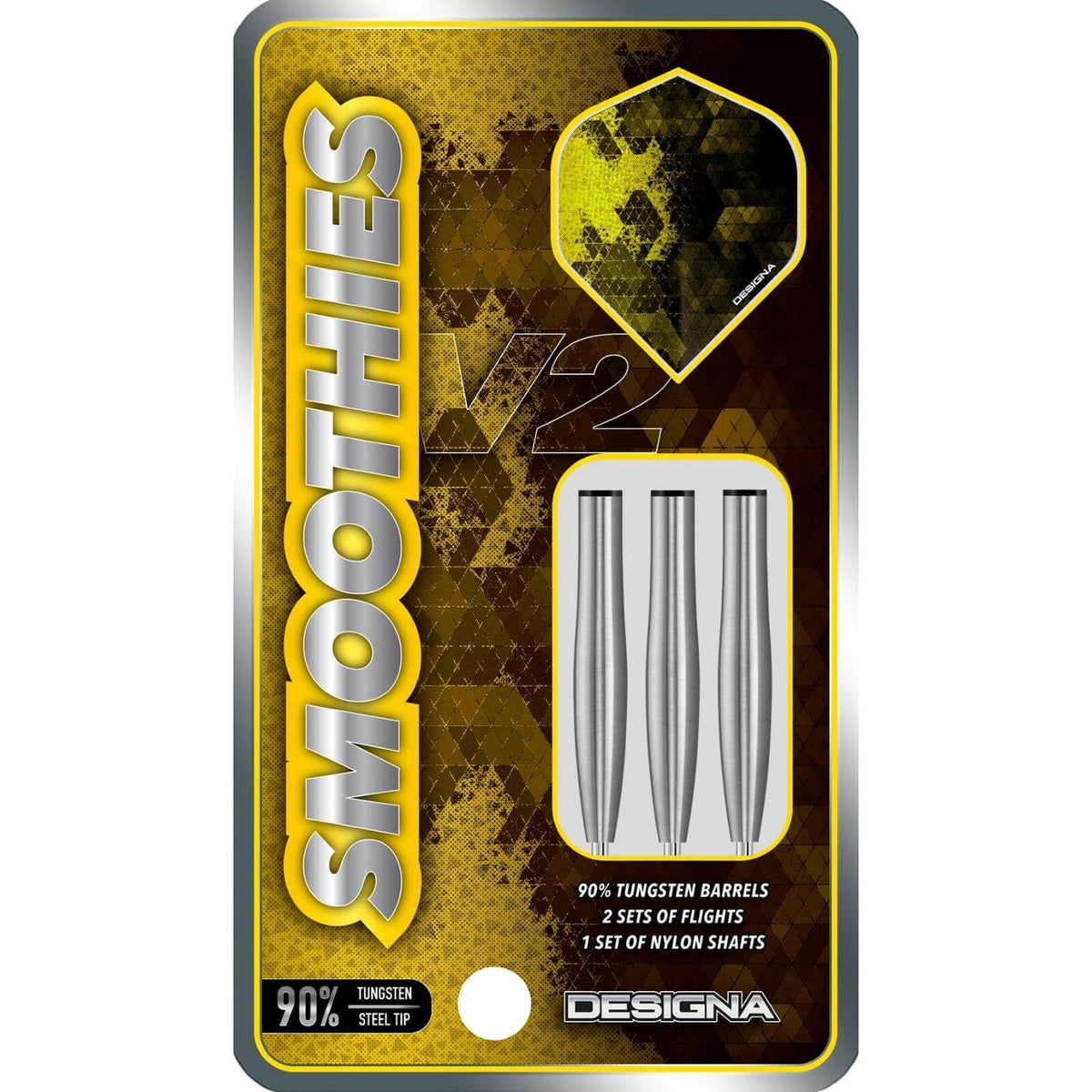 Darts - Designa - Smoothies V2 M3 Darts - Steel Tip - 90% Tungsten - 23g 25g 