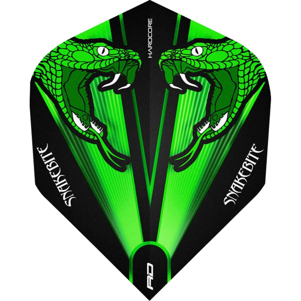 Dart Flights - Red Dragon - Peter Wright - Big Wing Dart Flights Green Snakes