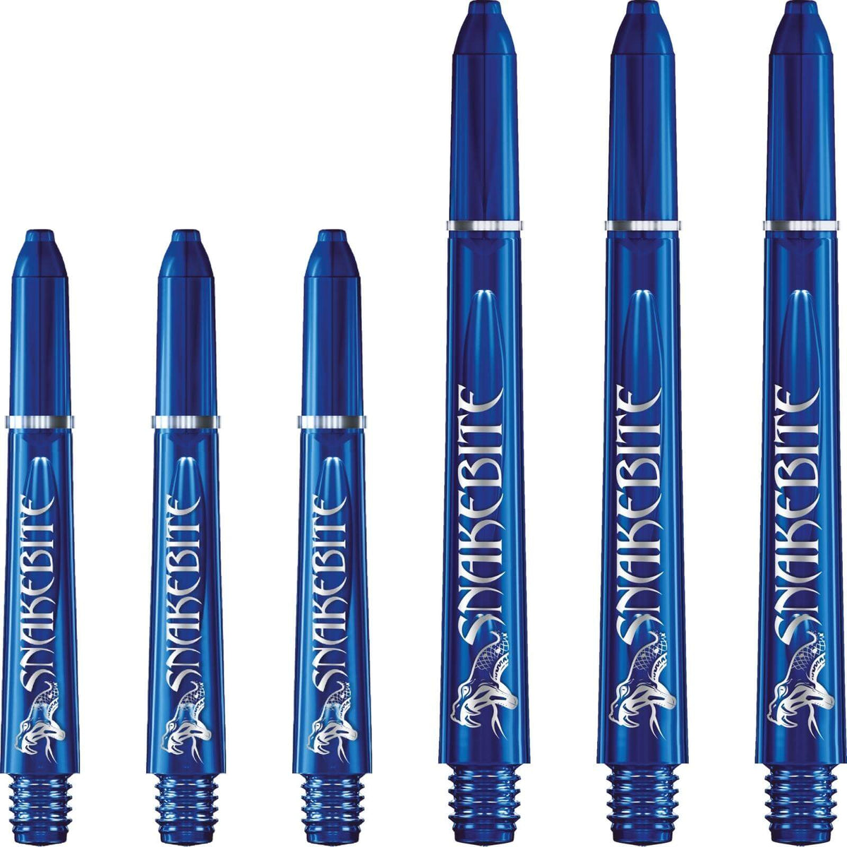Dart Shafts - Red Dragon - Peter &quot;Snakebite&quot; Wright Signature Series - Polycarbonate Dart Shafts Short (35mm) / Blue