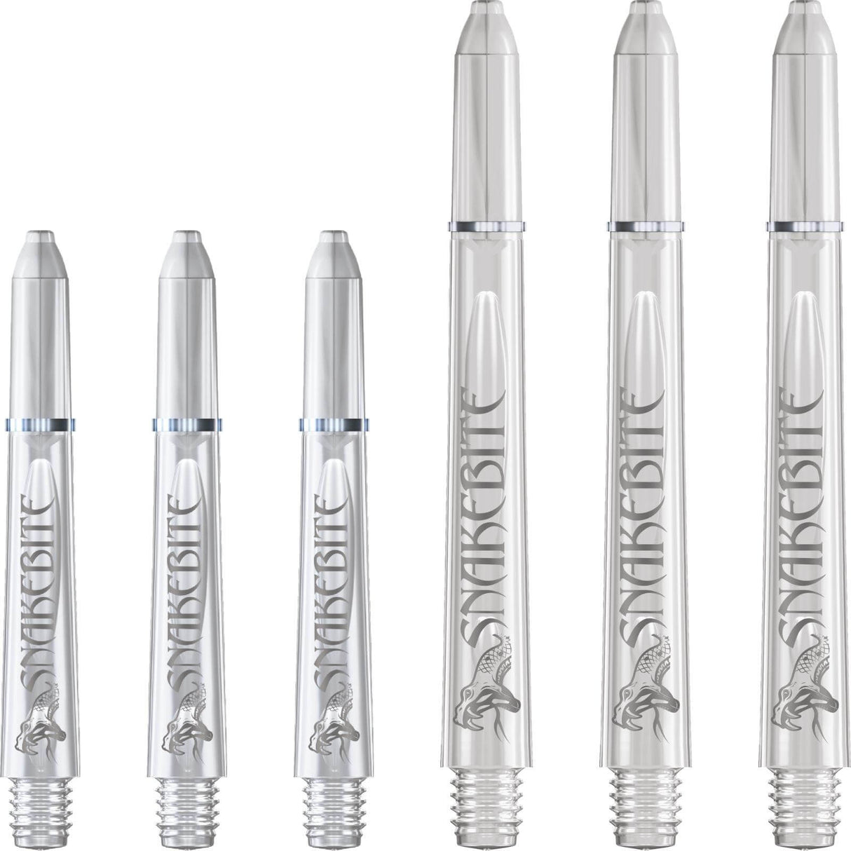 Red Dragon - Peter "Snakebite" Wright Signature Series - Polycarbonate Dart Shafts - Short (35mm) / Clear