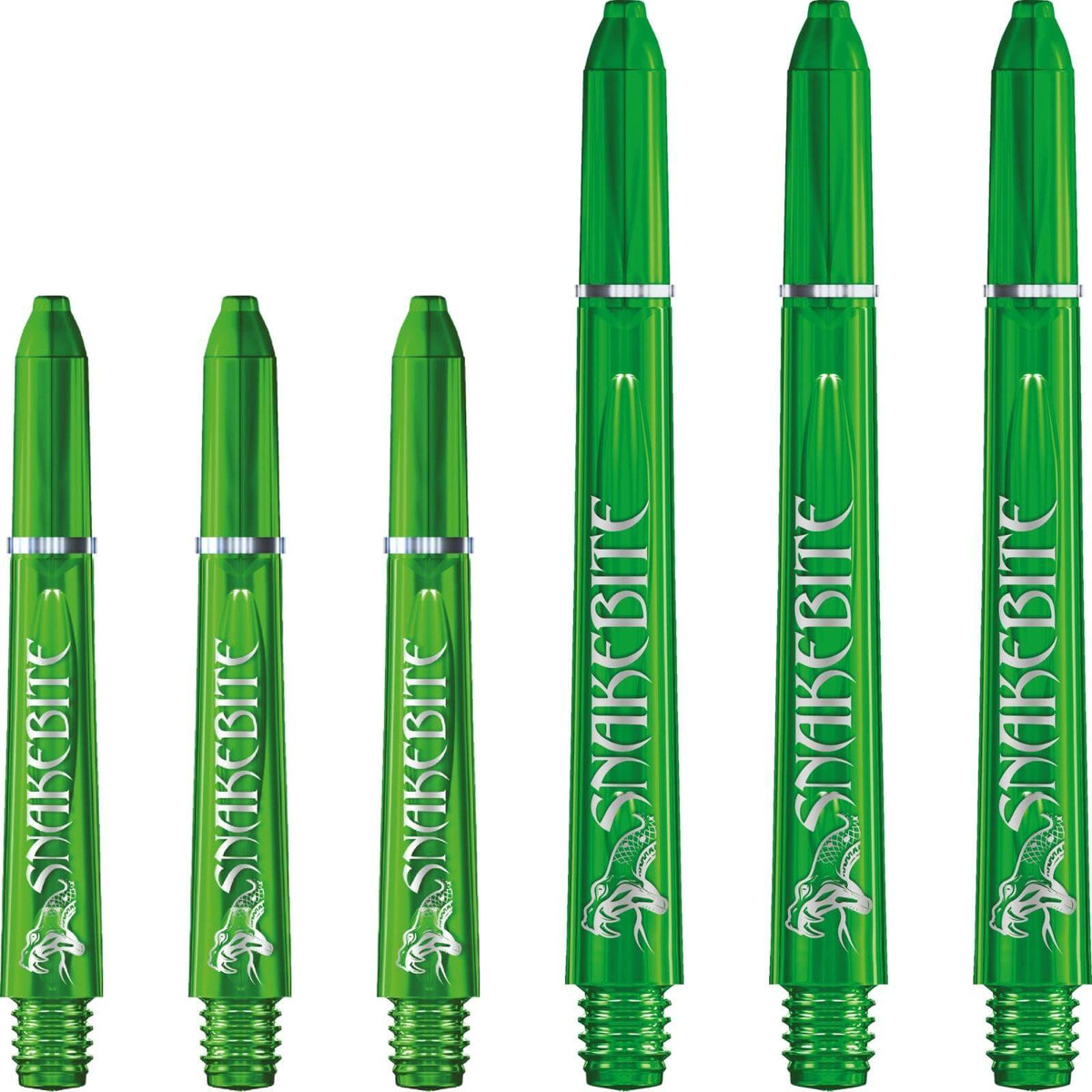 Dart Shafts - Red Dragon - Peter &quot;Snakebite&quot; Wright Signature Series - Polycarbonate Dart Shafts Short (35mm) / Green
