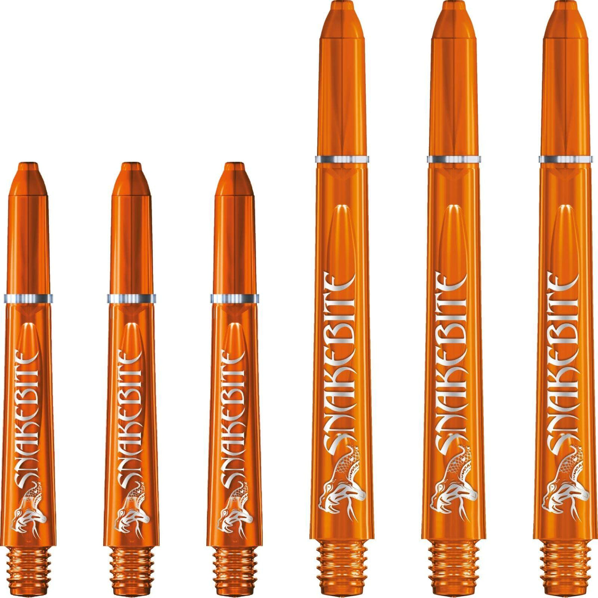 Dart Shafts - Red Dragon - Peter &quot;Snakebite&quot; Wright Signature Series - Polycarbonate Dart Shafts Short (35mm) / Orange