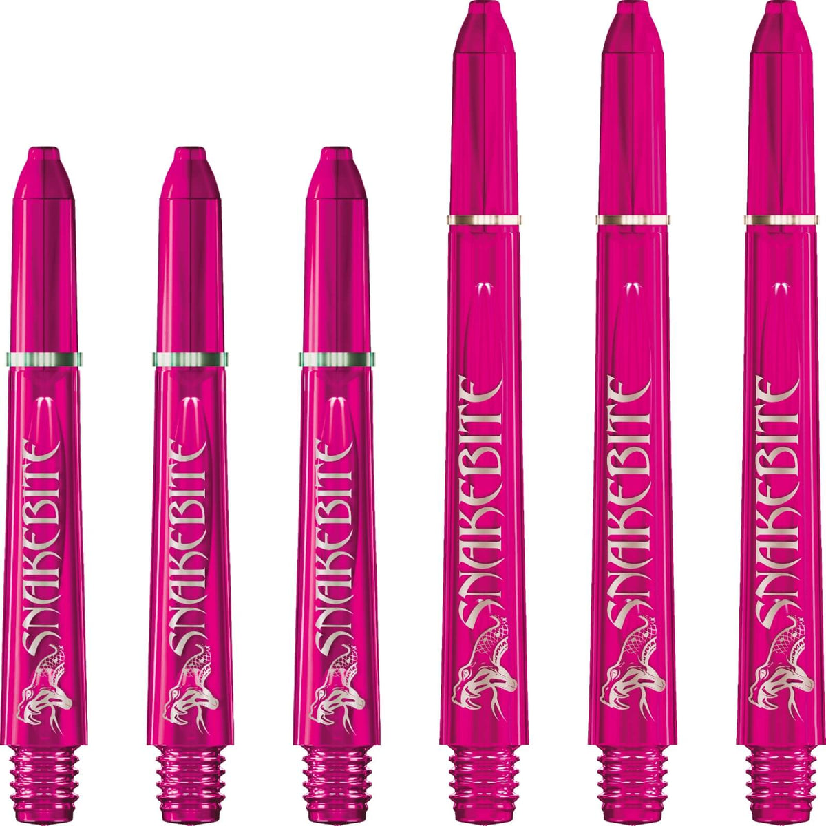 Dart Shafts - Red Dragon - Peter &quot;Snakebite&quot; Wright Signature Series - Polycarbonate Dart Shafts Short (35mm) / Pink