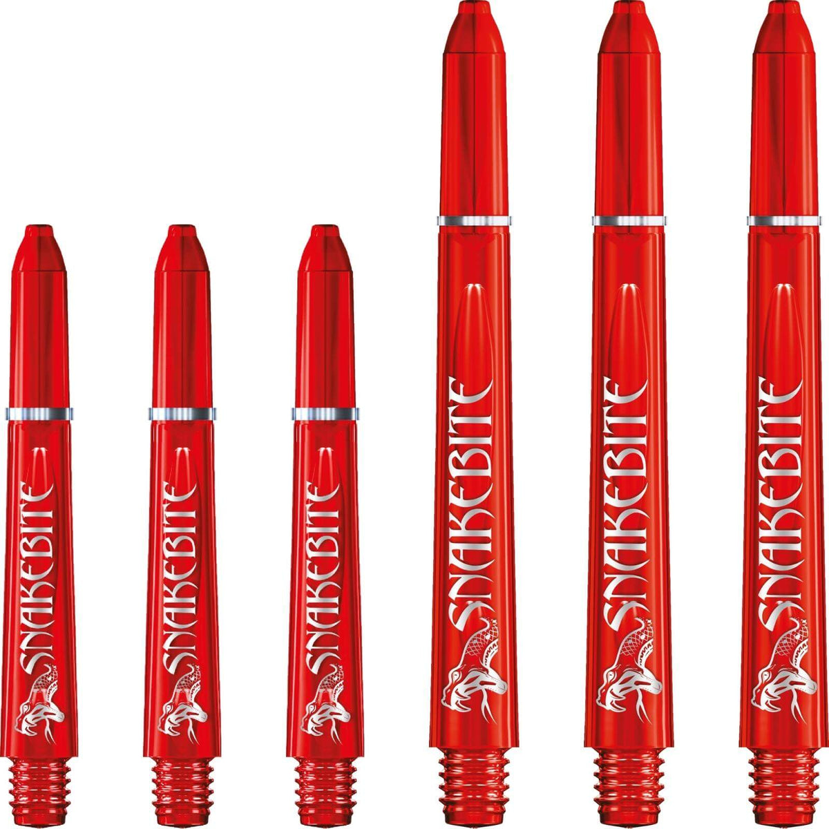 Dart Shafts - Red Dragon - Peter &quot;Snakebite&quot; Wright Signature Series - Polycarbonate Dart Shafts Short (35mm) / Red