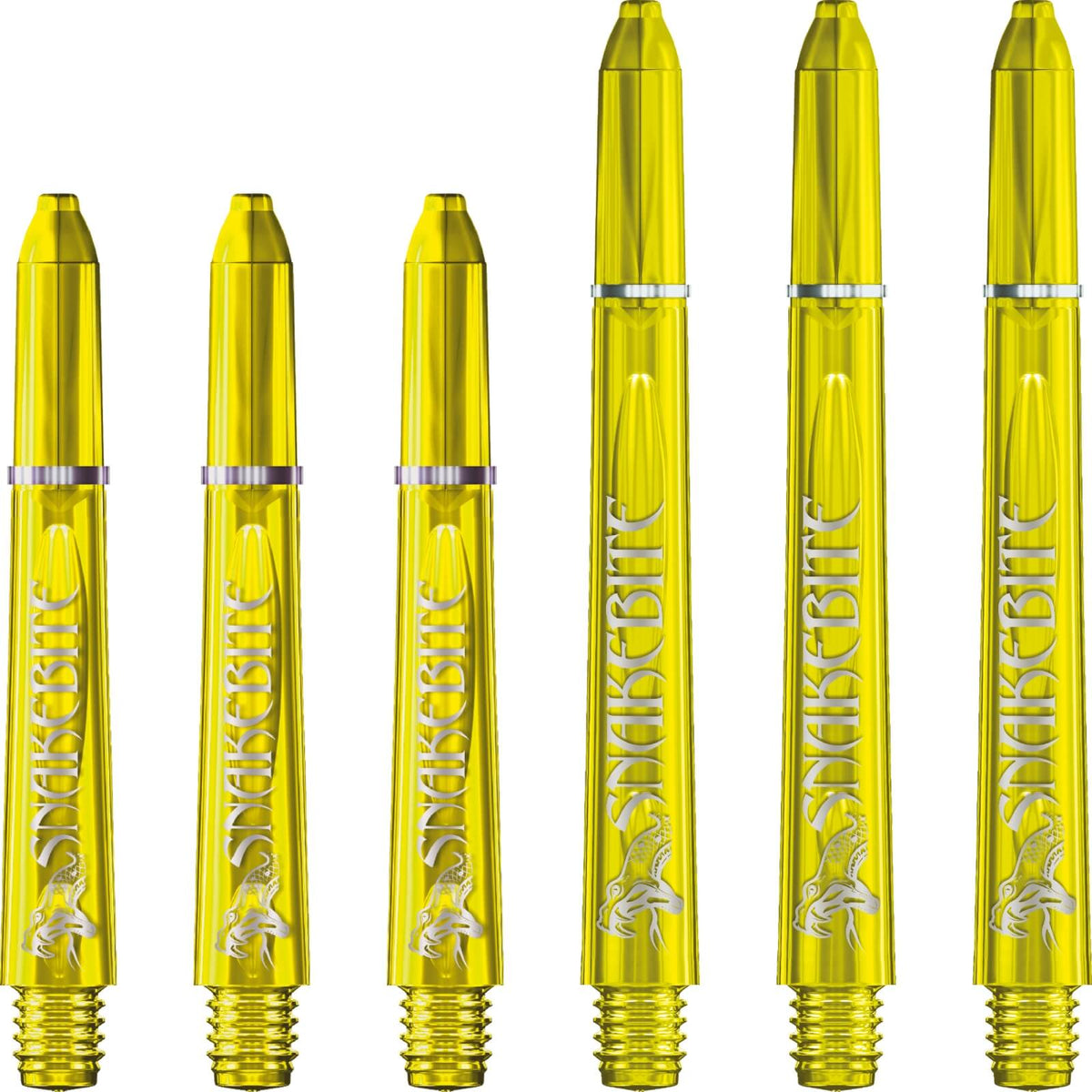 Dart Shafts - Red Dragon - Peter &quot;Snakebite&quot; Wright Signature Series - Polycarbonate Dart Shafts Short (35mm) / Yellow