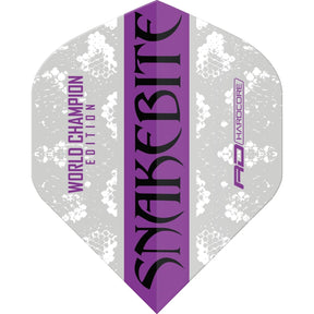 Red Dragon - Peter Wright World Champion Edition - Big Wing Dart Flights - Grey and Purple