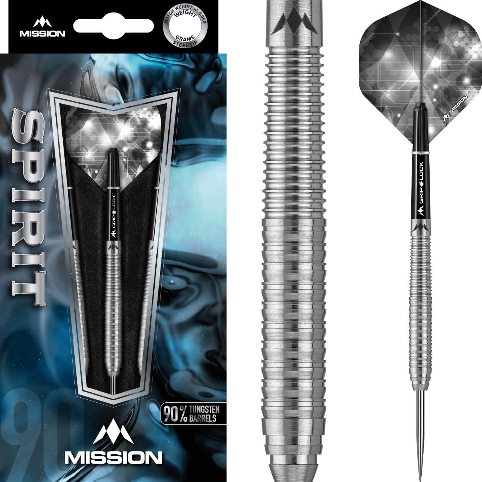 Darts - Mission - Spirit M1 Darts - Steel Tip - 90% Tungsten - 21g 23g 25g 