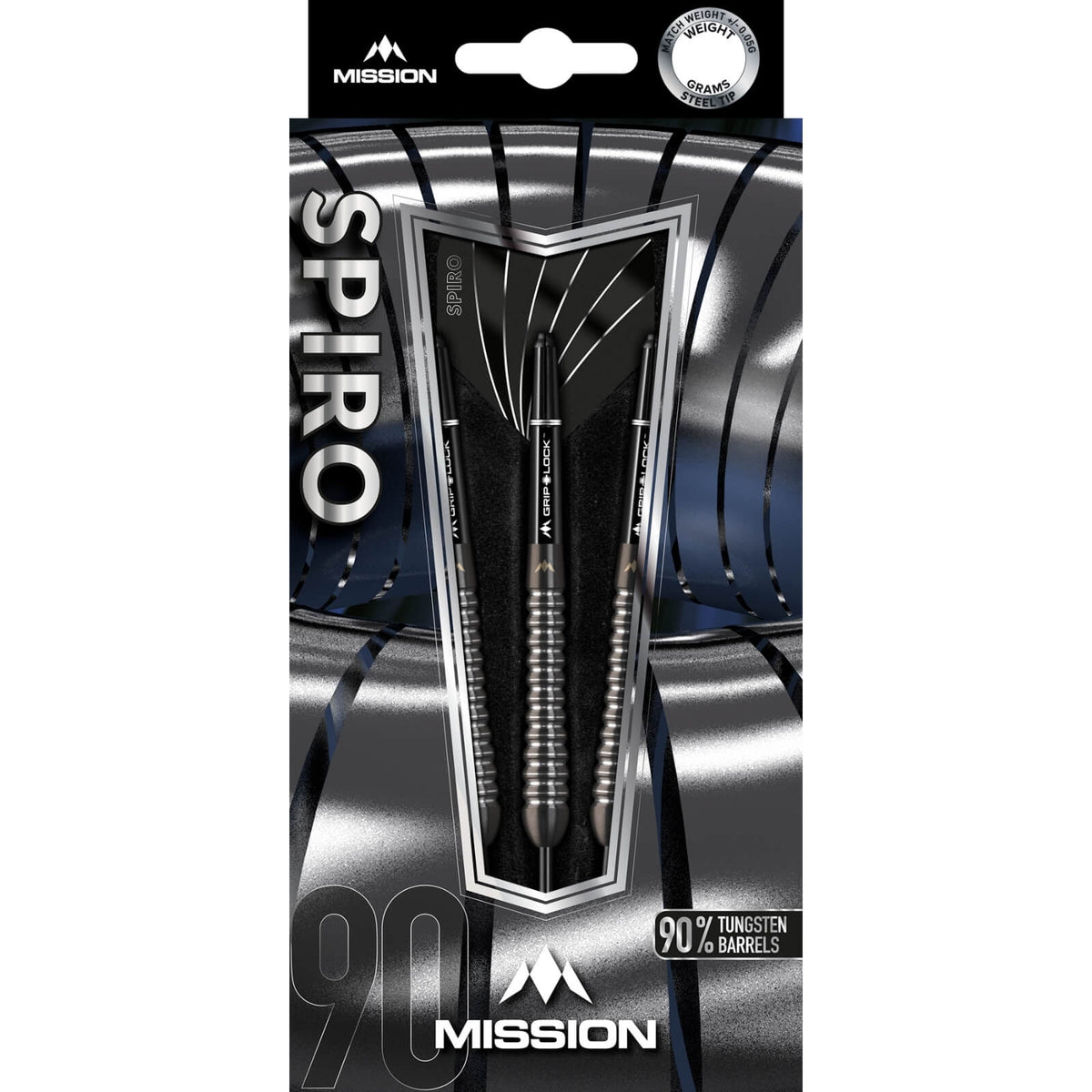 Darts - Mission - Spiro M2 Darts - Steel Tip - 90% Tungsten - 20g 22g 24g 