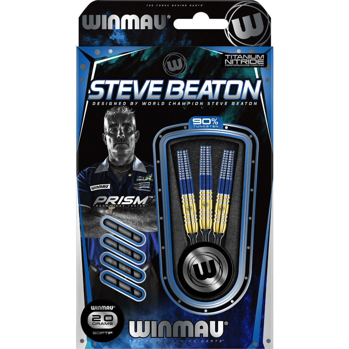 Darts - Winmau - Steve Beaton Darts - Soft Tip - 90% Tungsten - 20g 