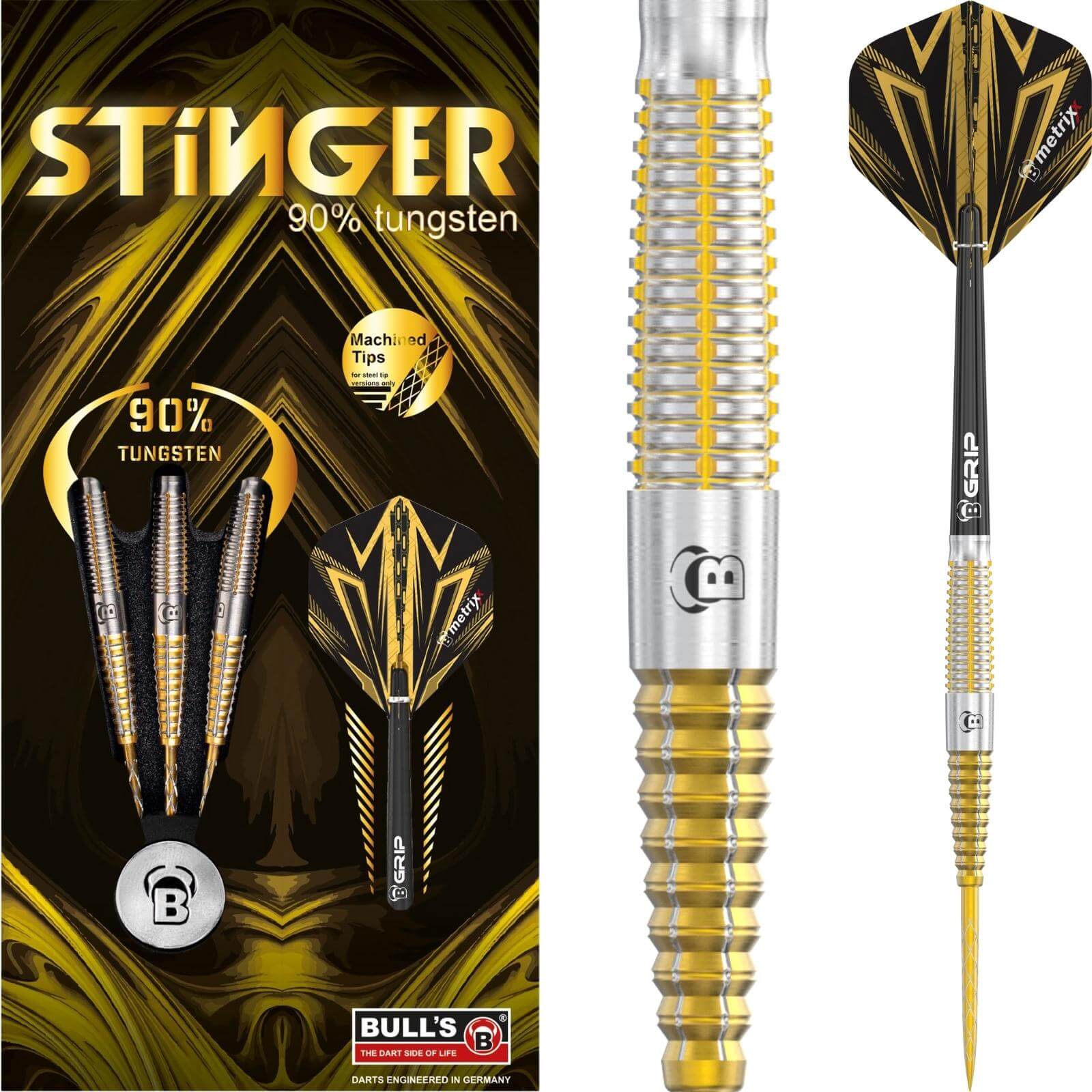 Darts - BULL'S - Stinger Darts - Steel Tip - 90% Tungsten - 21g 23g 25g 