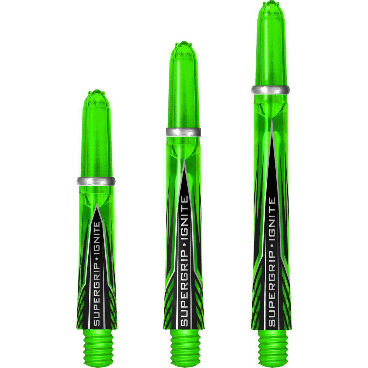 Dart Shafts - Harrows - Supergrip Ignite - Polycarbonate Dart Shafts Short (35mm) / Green