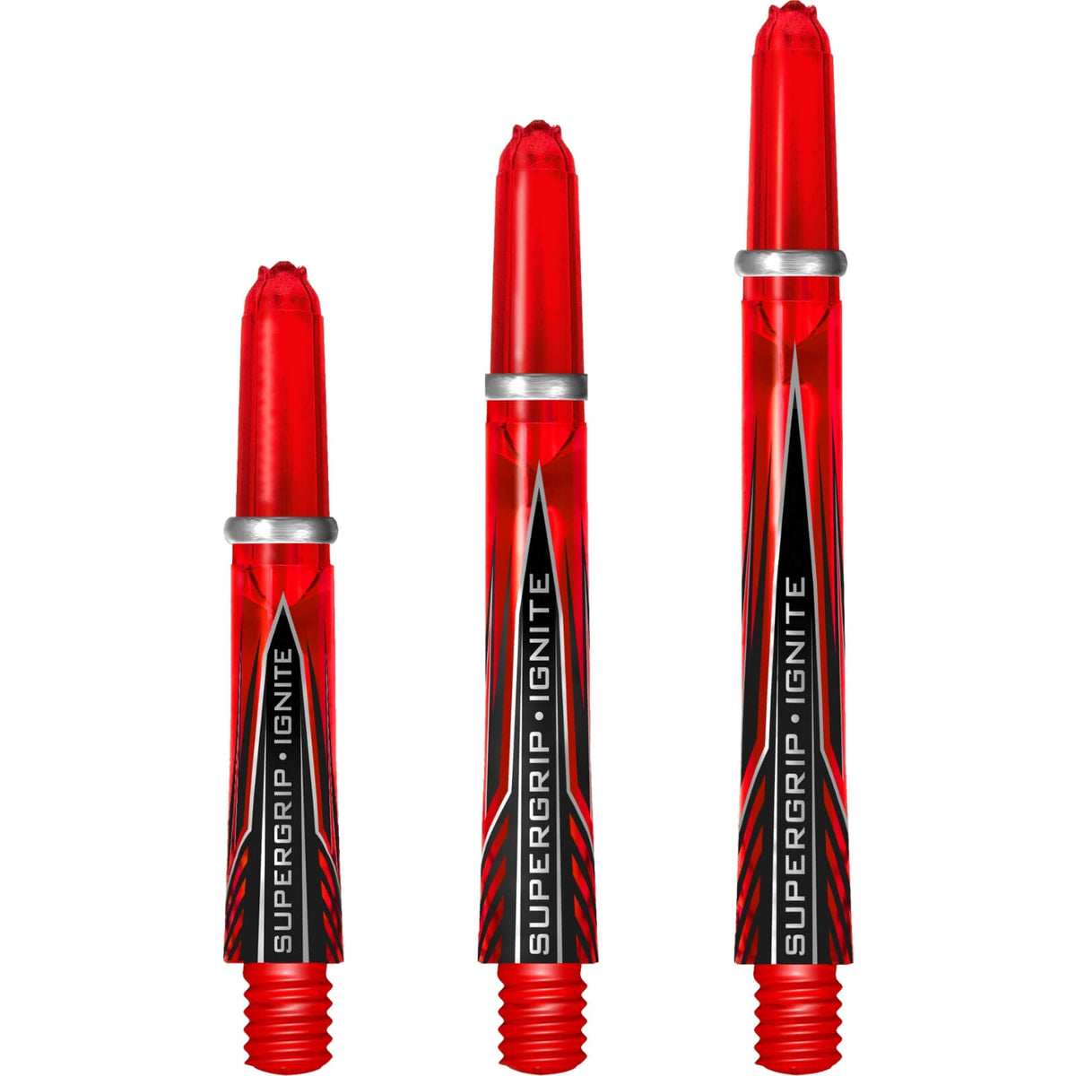 Dart Shafts - Harrows - Supergrip Ignite - Polycarbonate Dart Shafts Short (35mm) / Red