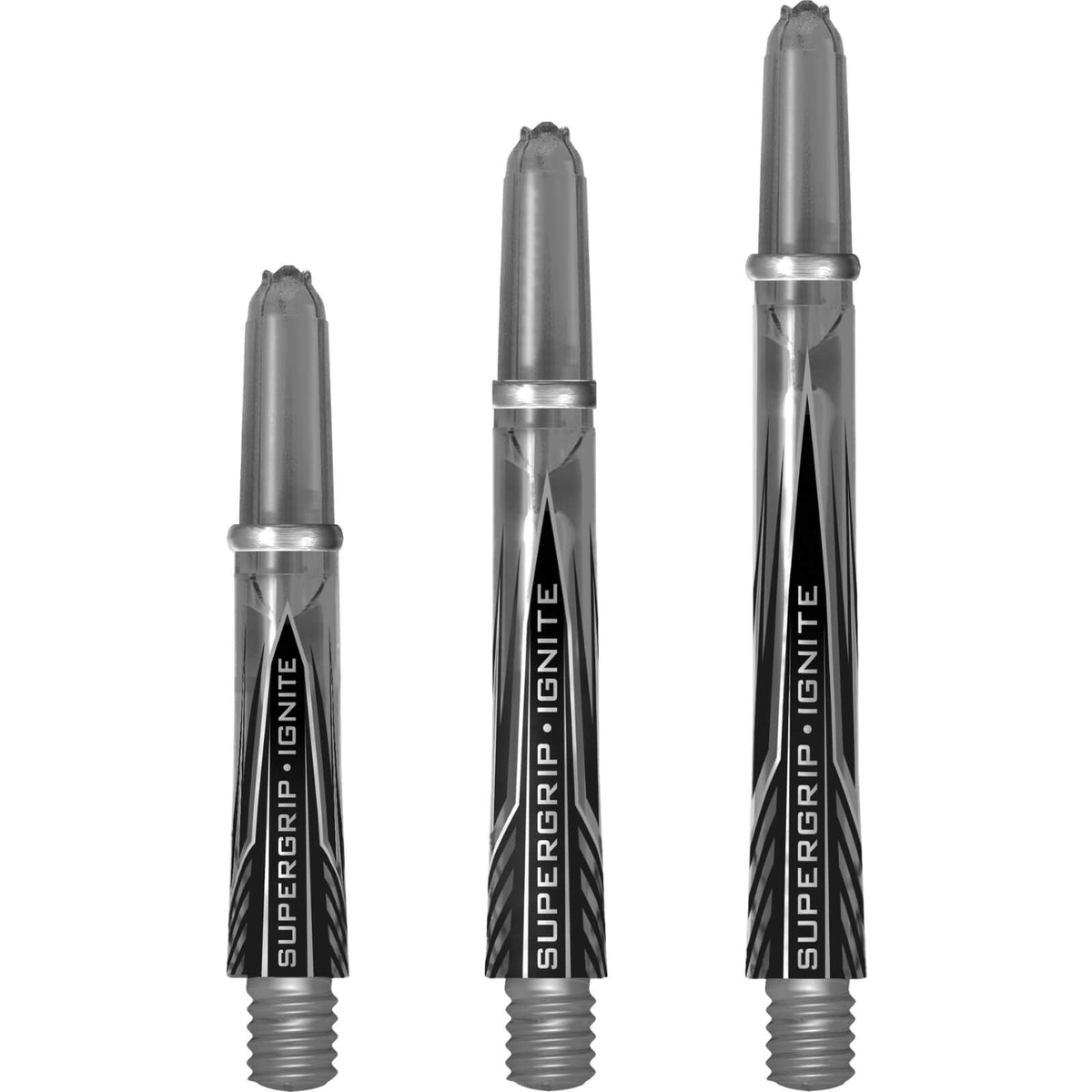 Dart Shafts - Harrows - Supergrip Ignite - Polycarbonate Dart Shafts Short (35mm) / Smokey