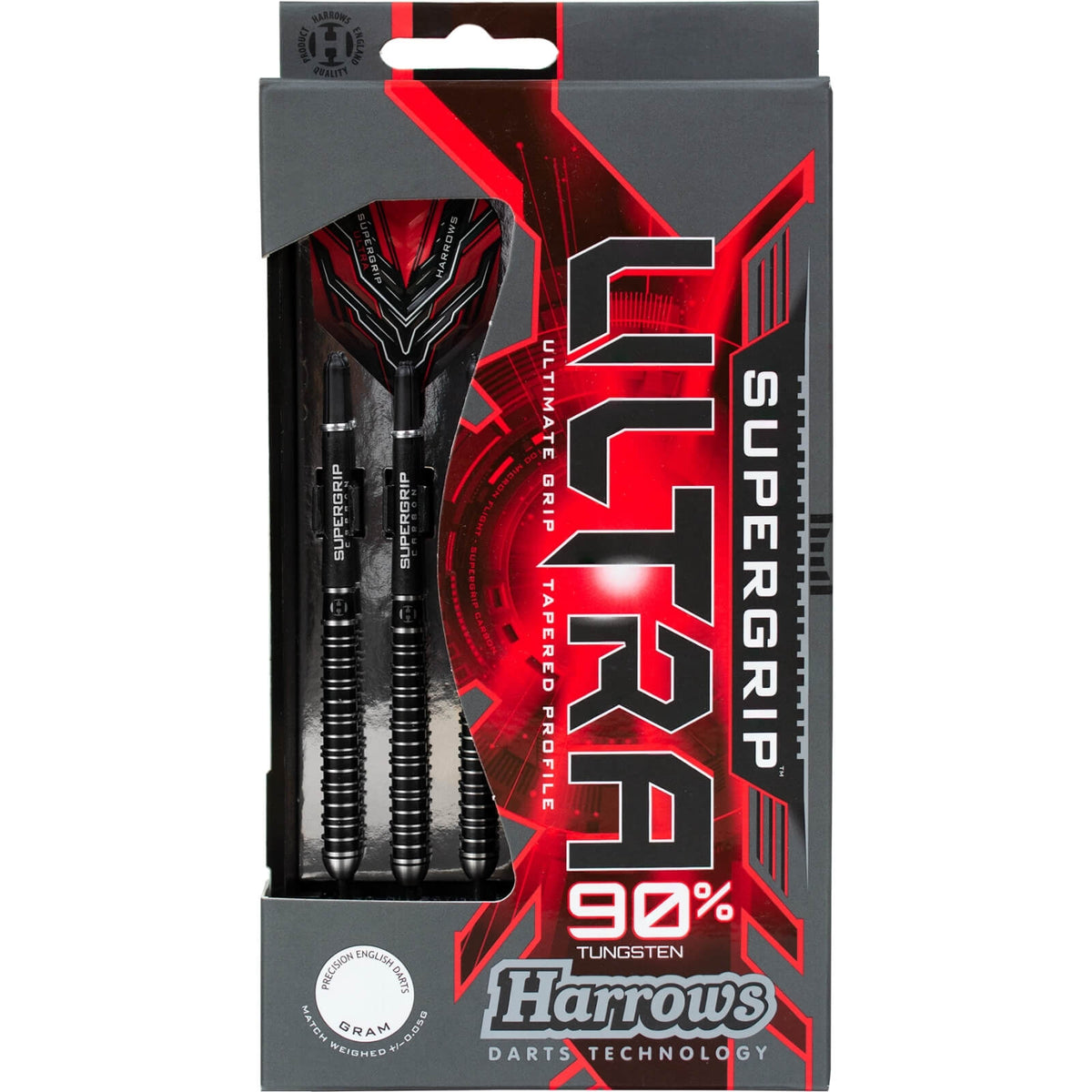 Darts - Harrows - Supergrip Ultra Darts - Steel Tip - 90% Tungsten - 21g 22g 23g 24g 25g 26g 28g 30g 