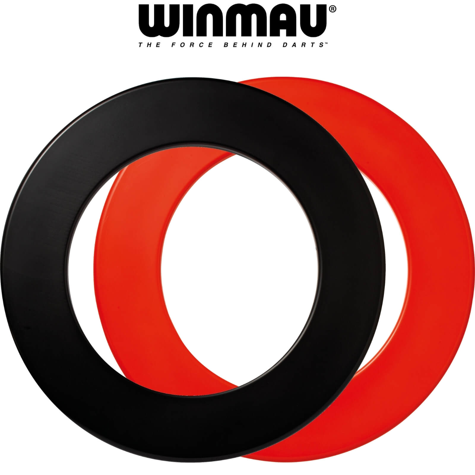 Dartboard Accessories - Winmau - Plain 1 Piece Dartboard Surround - Black Red 
