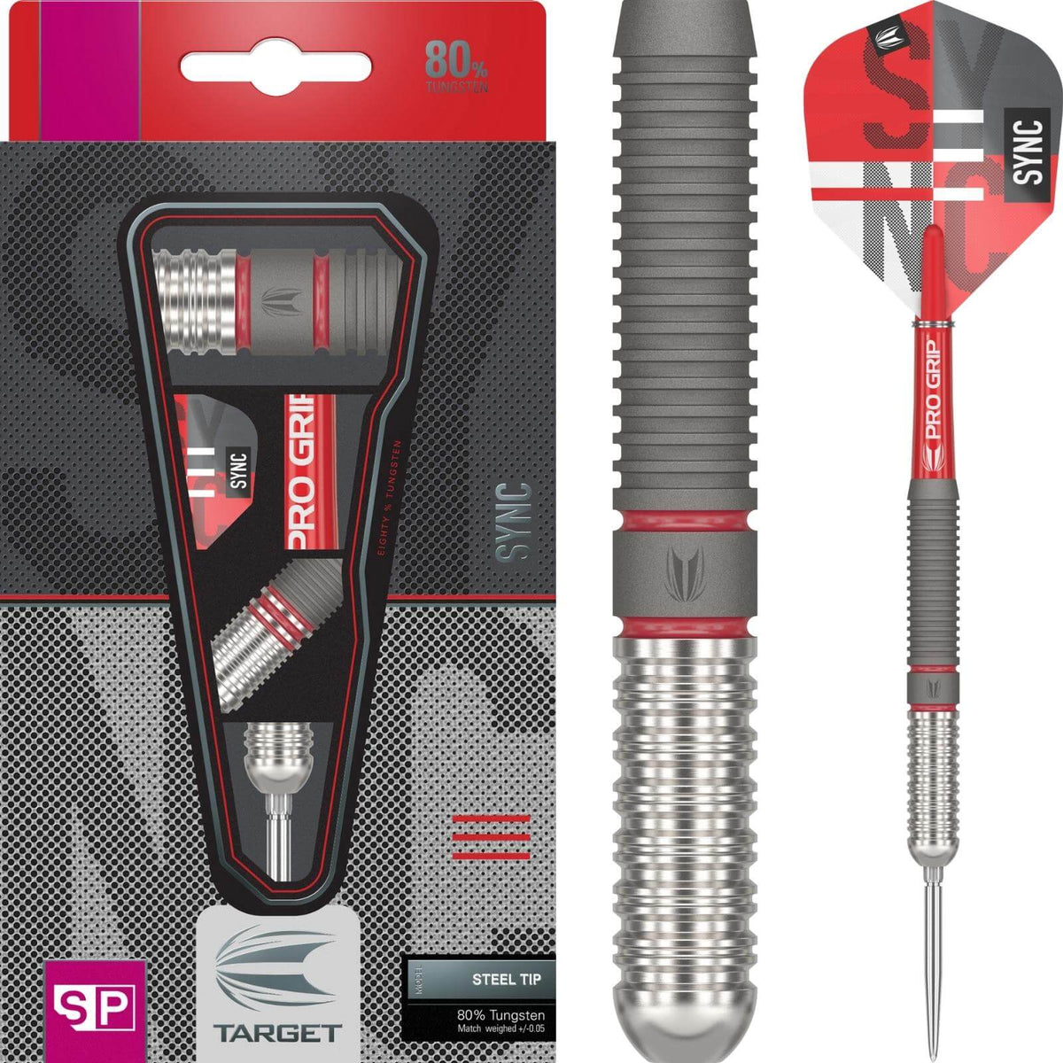 Darts - Target - Sync 01 Darts - Swiss Point - Steel Tip - 80% Tungsten - 22g 23g 24g 