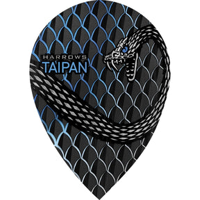Harrows - Taipan - Pear Dart Flights - Blue