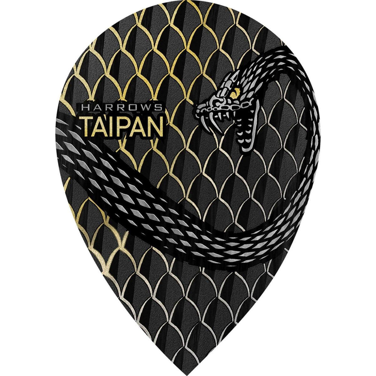 Dart Flights - Harrows - Taipan - Pear Dart Flights Gold