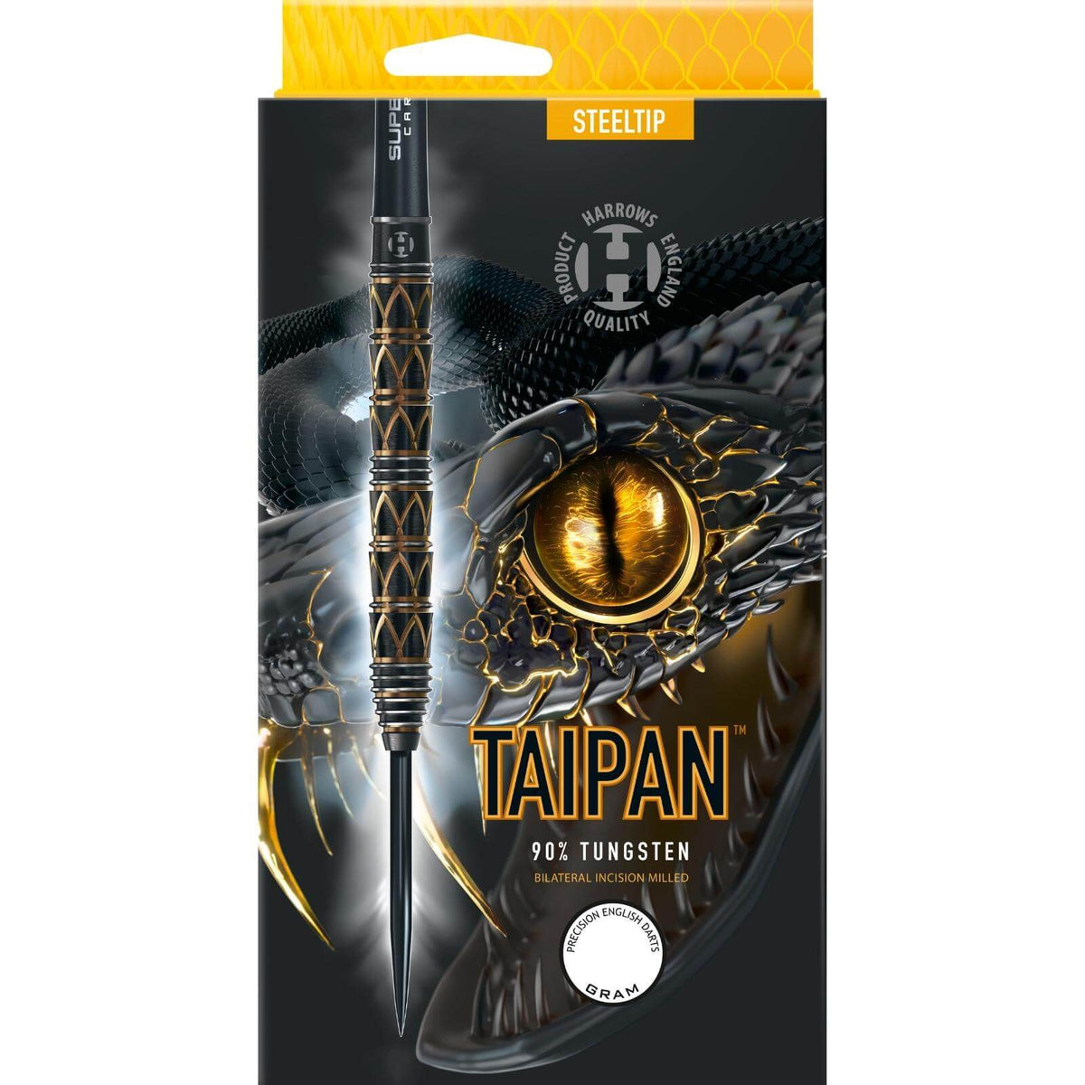 Darts - Harrows - Taipan Darts - Steel Tip - 90% Tungsten - 21g 22g 23g 24g 25g 26g 