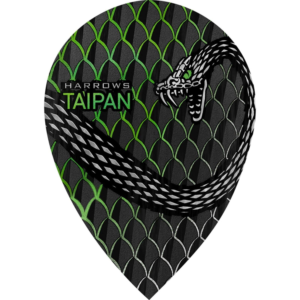 Dart Flights - Harrows - Taipan - Pear Dart Flights Green