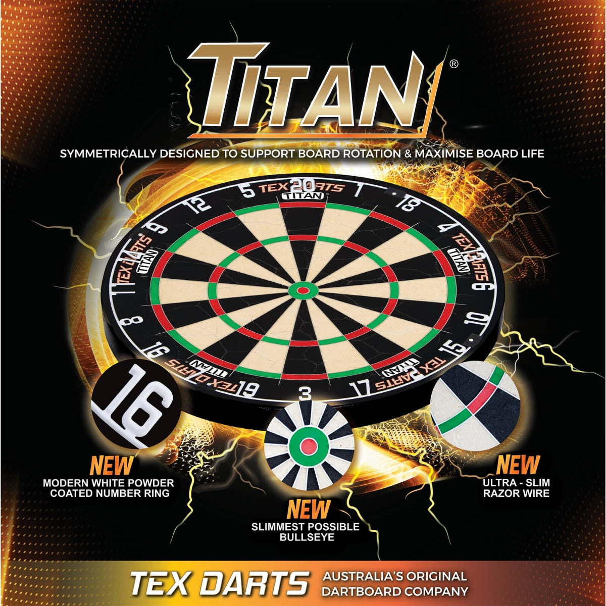 Dartboards - Tex Darts - Titan Dartboard 