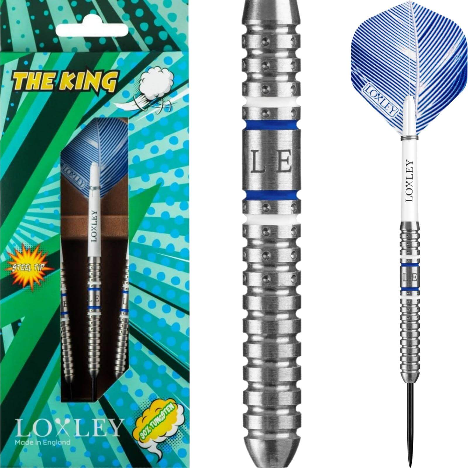 Darts - Loxley - The King Darts - Steel Tip - 90% Tungsten - 24g 