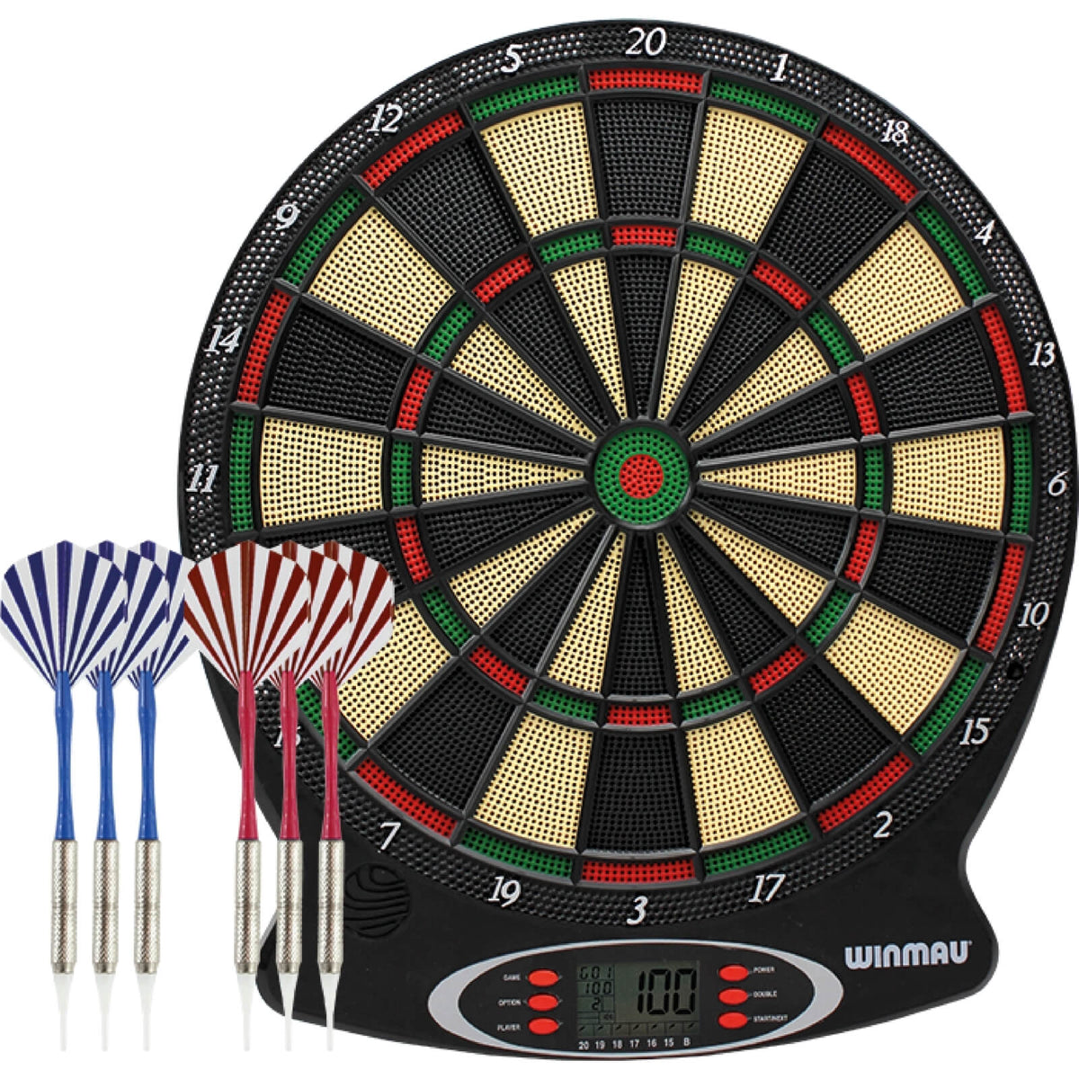 Dartboards - Winmau - Ton Machine Electronic Soft Tip Dartboard Set 