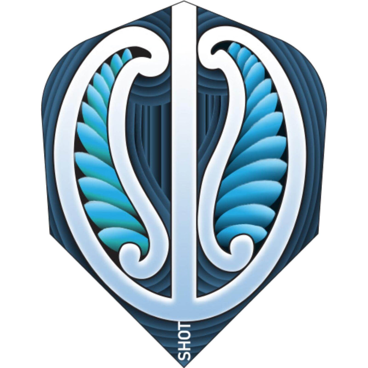 Shot - Tribal - Standard Dart Flights - Warrior Blue