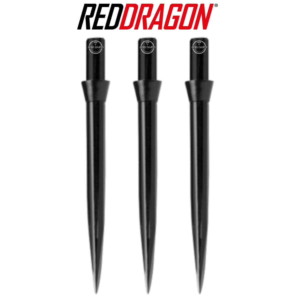 Point Accessories - Red Dragon - Black Trident Dart Points - 32mm Black