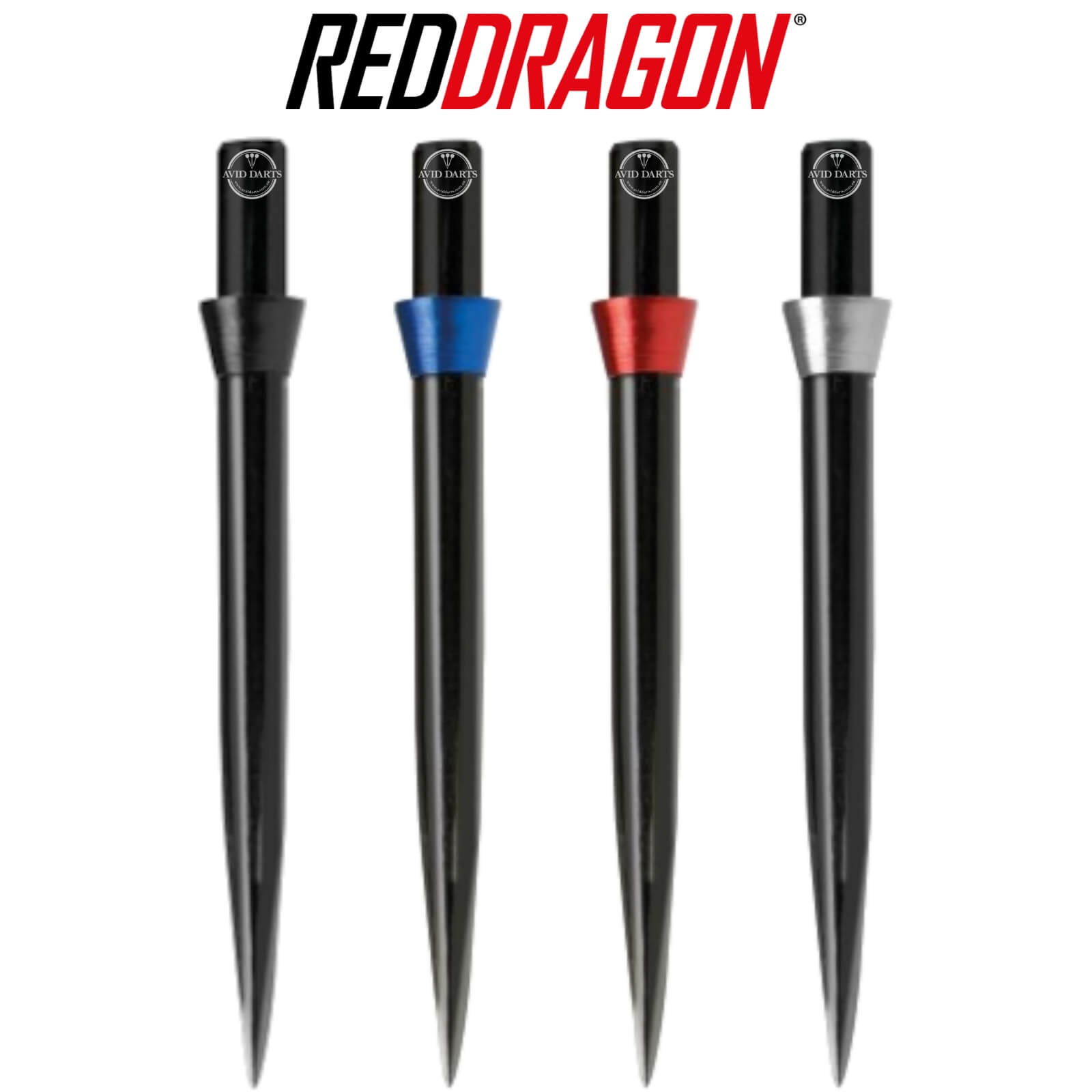 Point Accessories - Red Dragon - Black Trident Dart Points - 32mm 