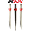 Red Dragon - Silver Trident Dart Points - 32mm - Red