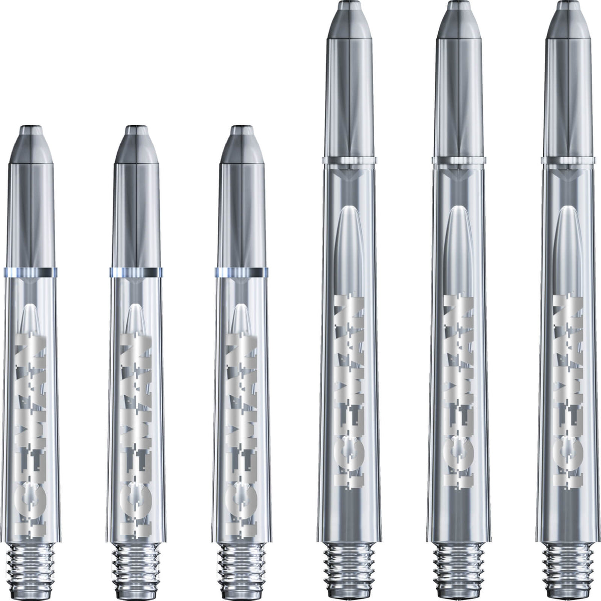 Dart Shafts - Red Dragon - Gerwyn &quot;Iceman&quot; Price VRX - Polycarbonate Dart Shafts Short (36mm) / Clear