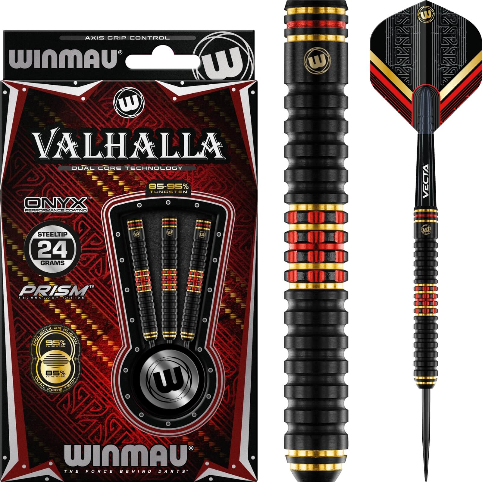 Darts - Winmau - Valhalla Darts - Steel Tip - 85%/95% Tungsten - 22g 24g 26g 