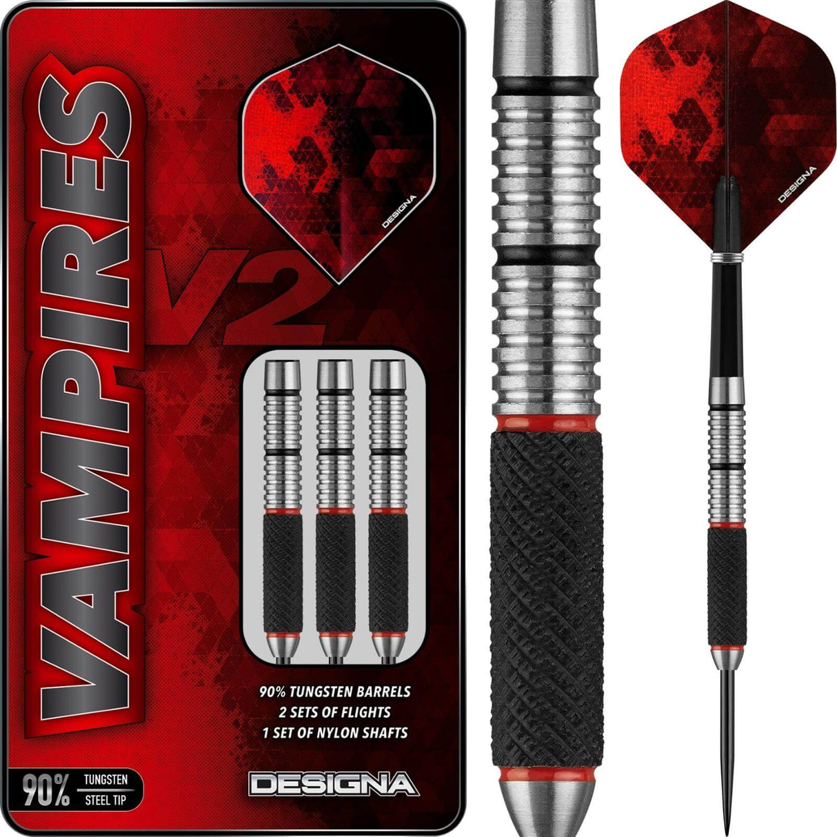 Designa - Vampires V2 M3 Darts - 90% Tungsten - 23g 25g 27g -