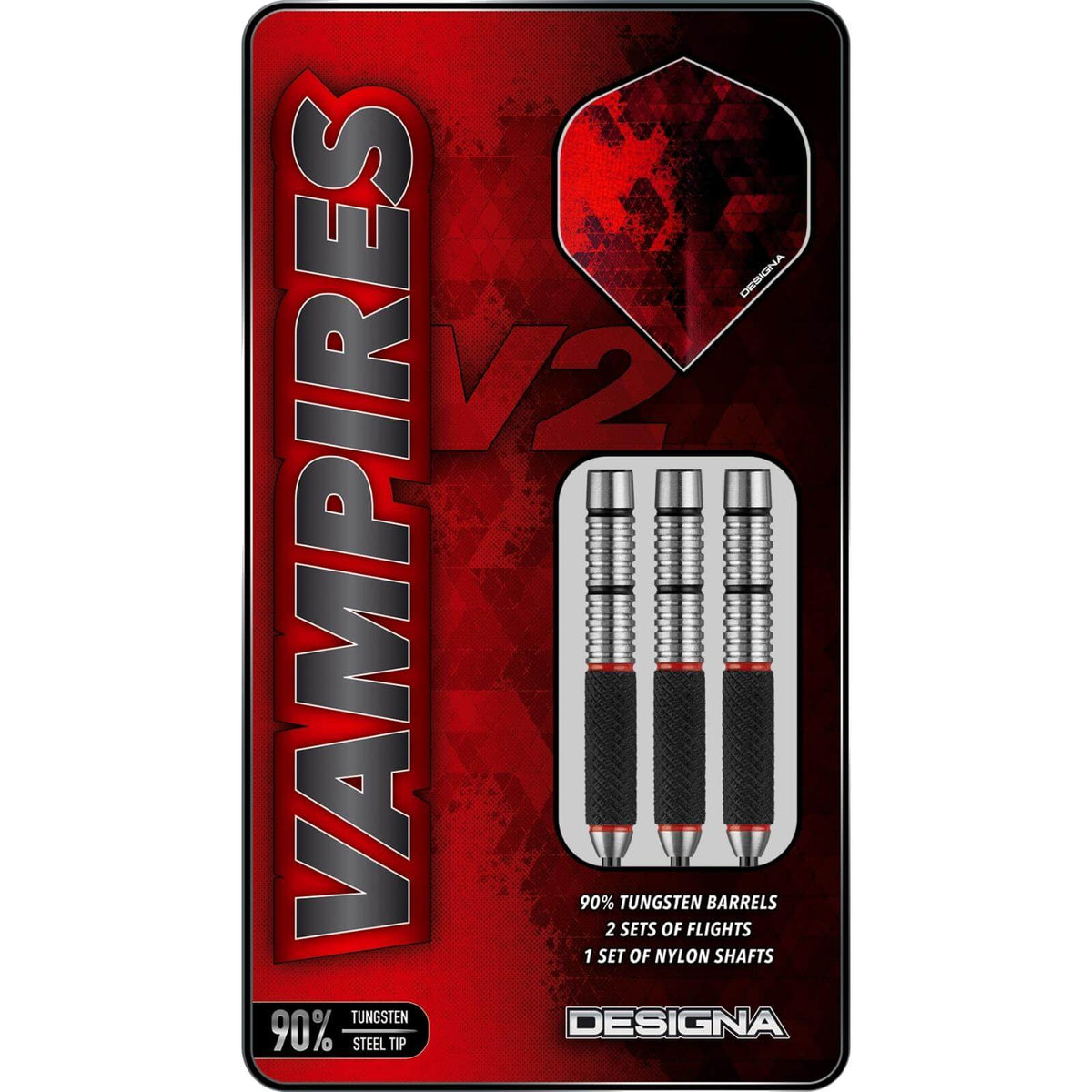 Darts - Designa - Vampires V2 M3 Darts - Steel Tip - 90% Tungsten - 23g 25g 27g 