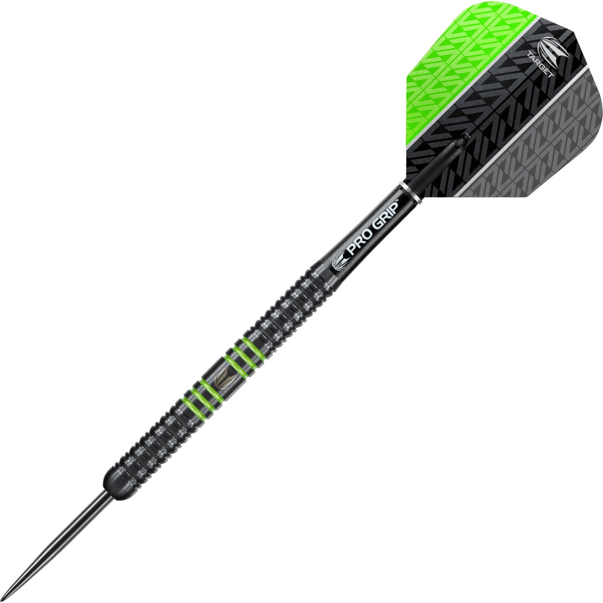 Darts - Target - Vapor 8 Black &amp; Green Darts - Steel Tip - 80% Tungsten - 21g 23g 