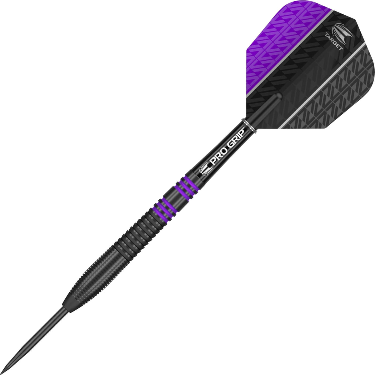 Darts - Target - Vapor 8 Black &amp; Purple Darts - Steel Tip - 80% Tungsten - 21g 23g 