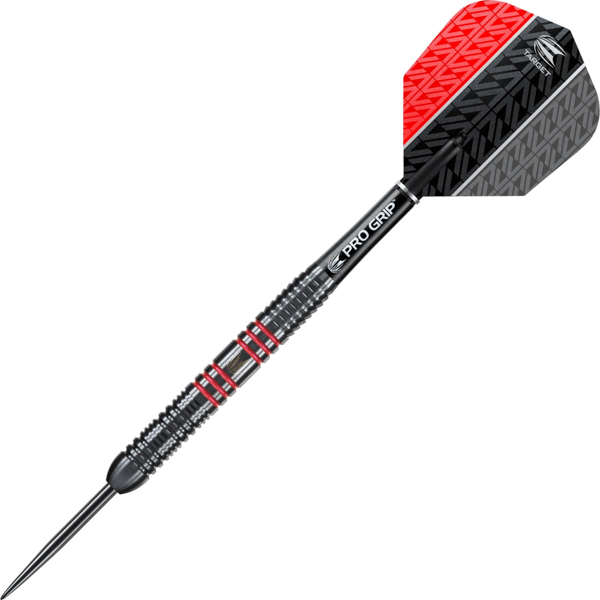 Darts - Target - Vapor 8 Black &amp; Red Darts - Steel Tip - 80% Tungsten - 23g 25g 