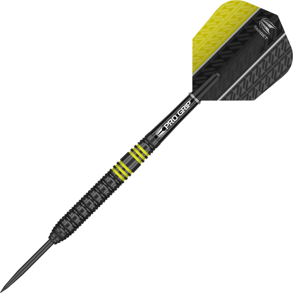 Darts - Target - Vapor 8 Black &amp; Yellow Darts - Steel Tip - 80% Tungsten - 22g 24g 