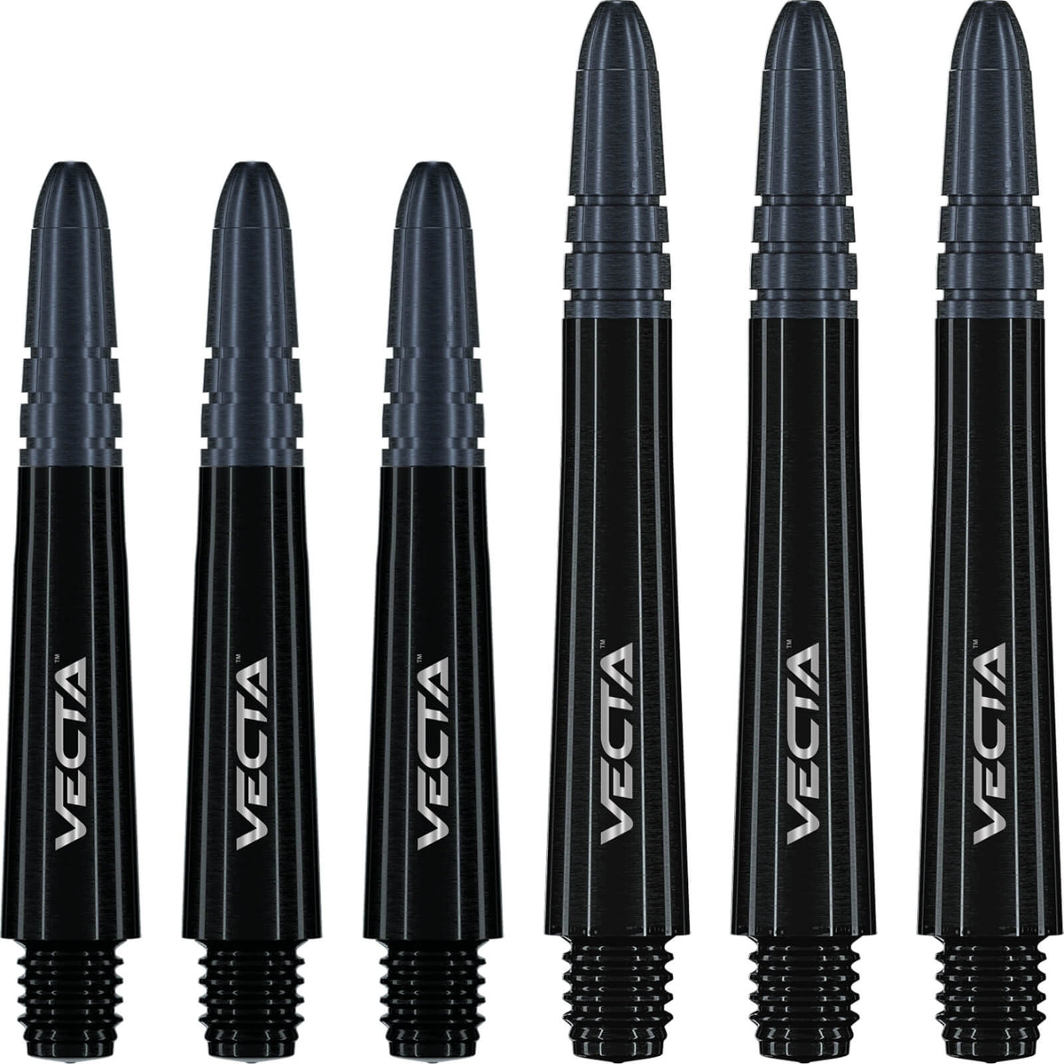 Dart Shafts - Winmau - Vecta - Hybrid Dart Shafts Short (34mm) / Black