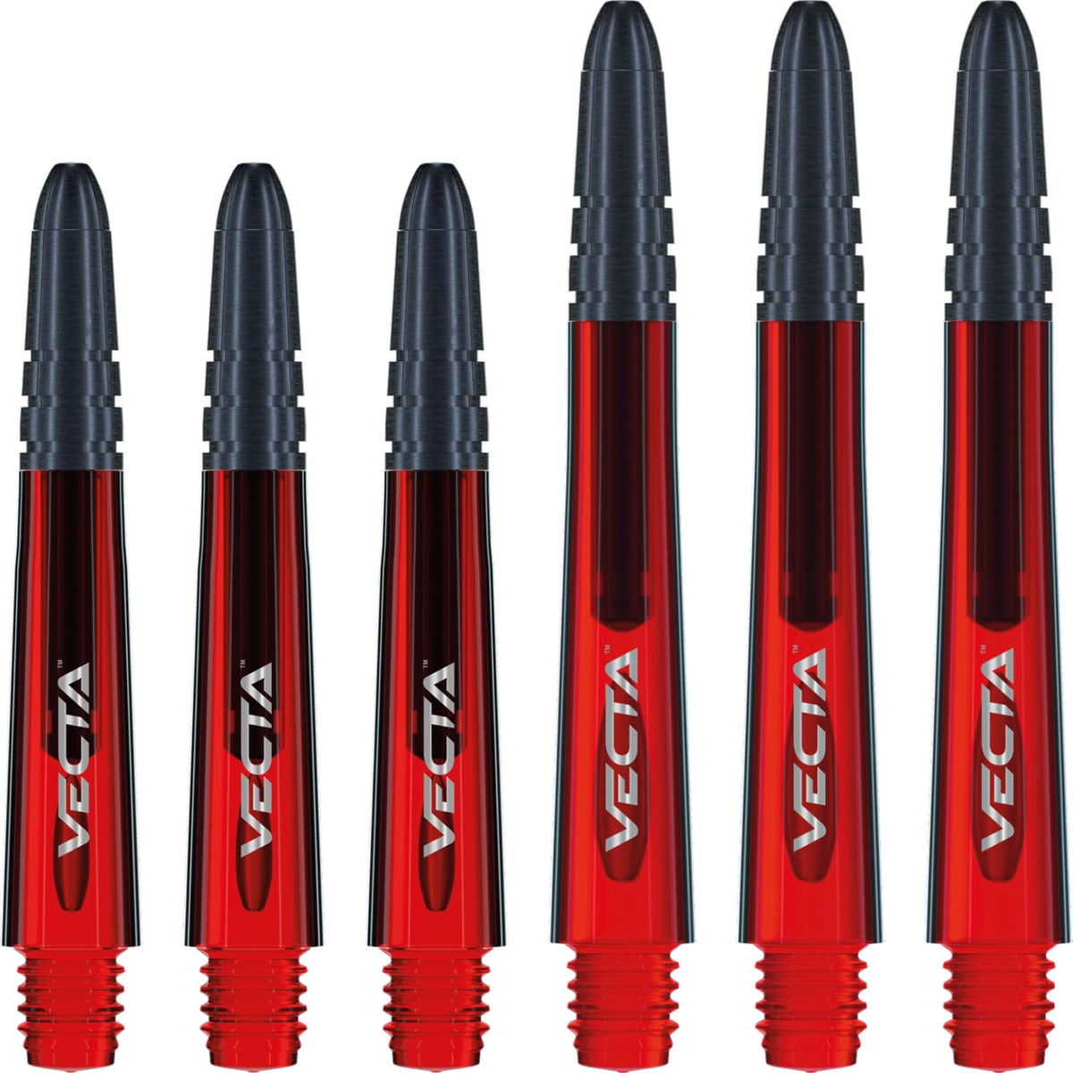 Dart Shafts - Winmau - Vecta - Hybrid Dart Shafts Short (34mm) / Red
