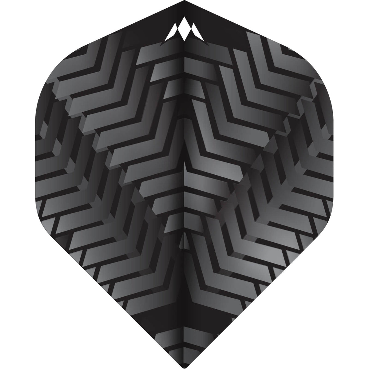 Dart Flights - Mission - Vex - Big Wing Dart Flights Black
