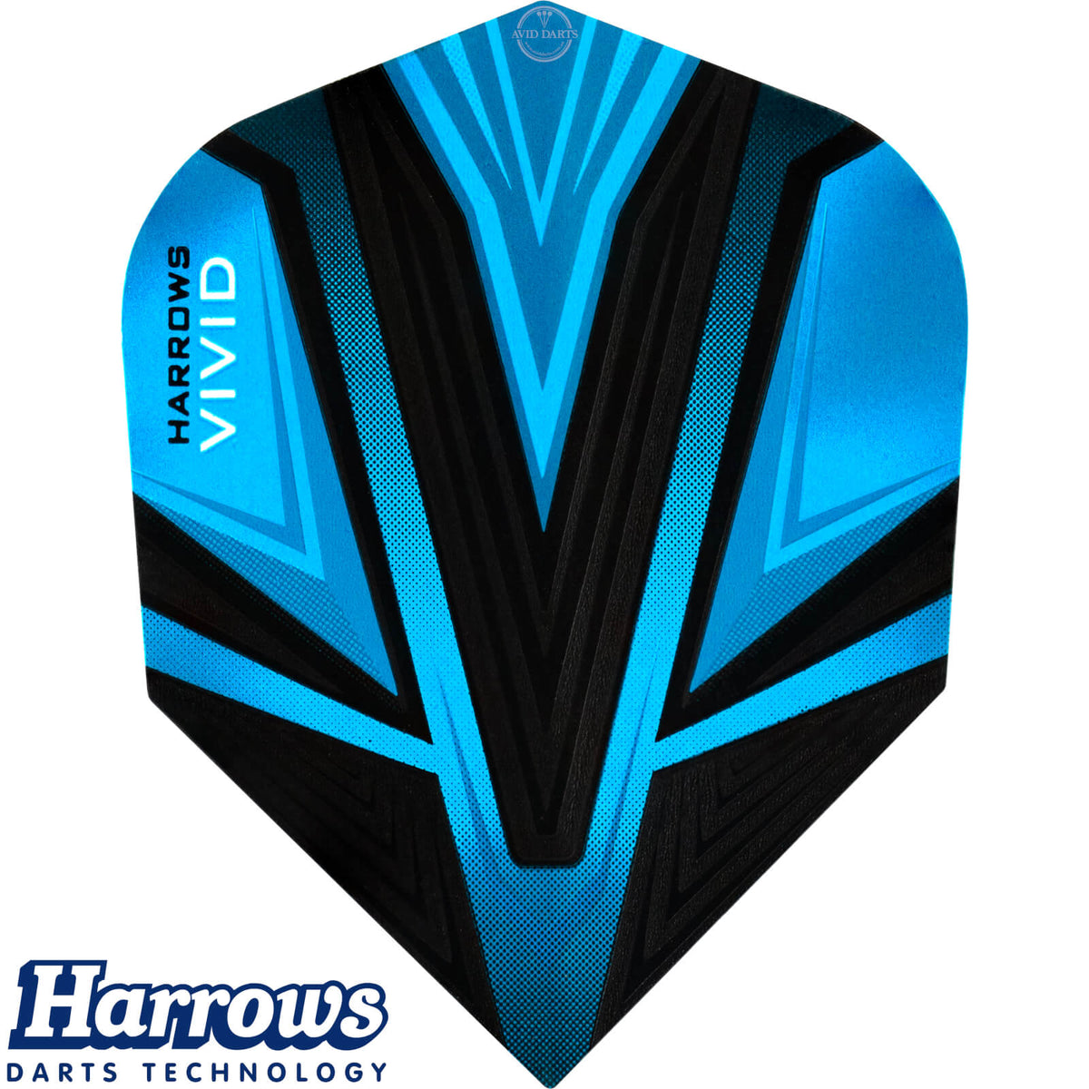 Dart Flights - Harrows - Vivid - Standard Dart Flights Aqua