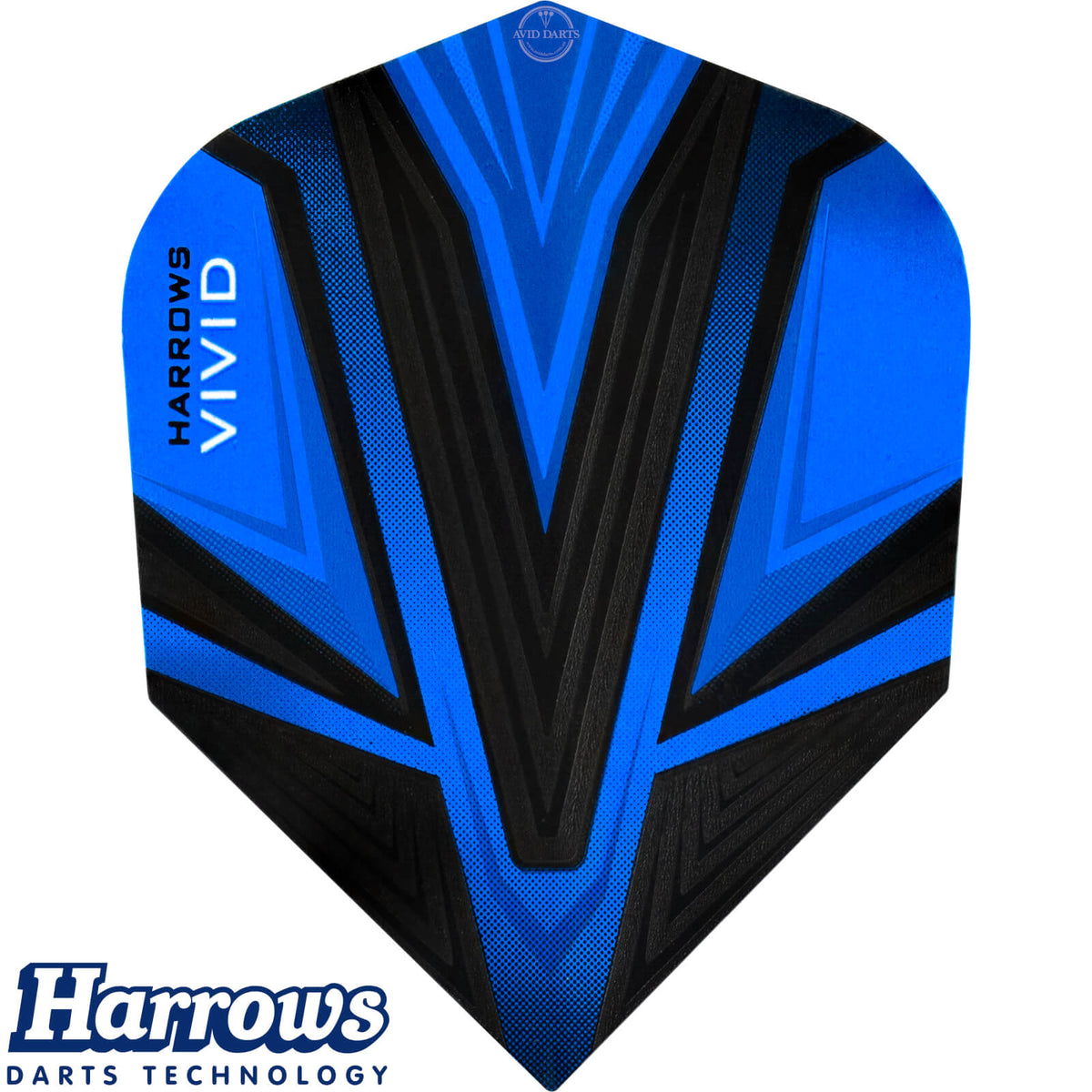 Dart Flights - Harrows - Vivid - Standard Dart Flights Blue